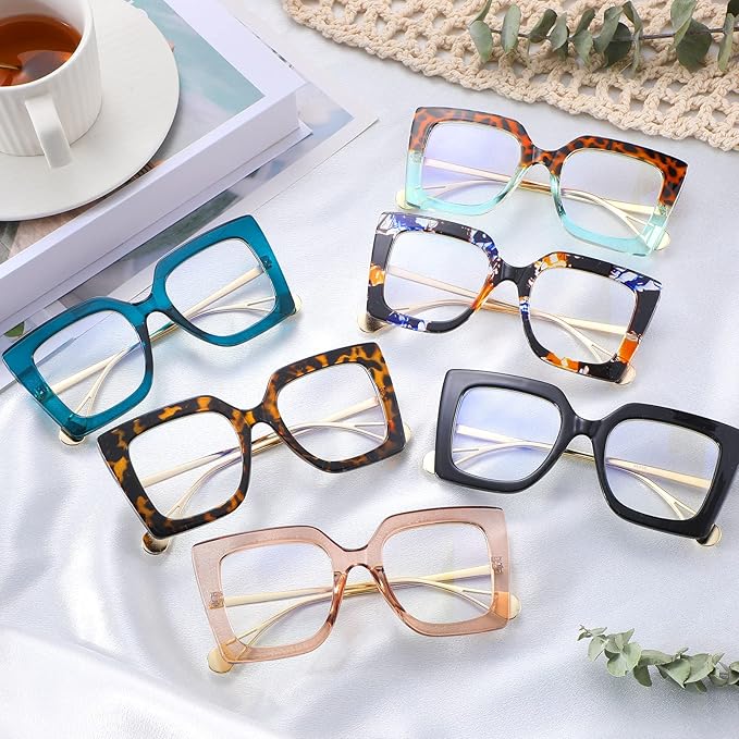 Oversized Fashion Glasses Clear Glasses Work Glasses Non Prescri