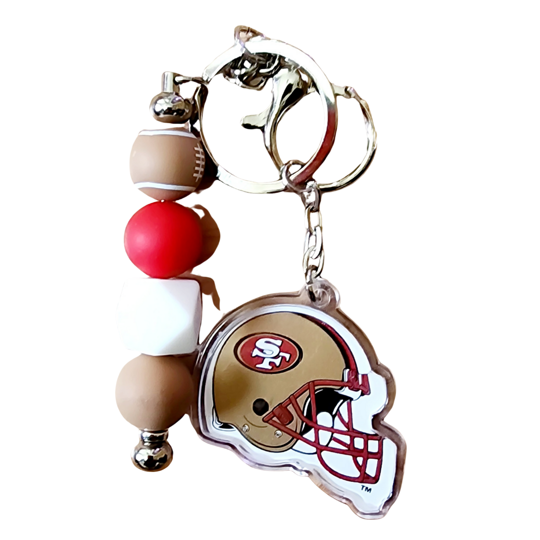 Beaded NFL Teams Keychains | Football Fans | Beaded Keychain