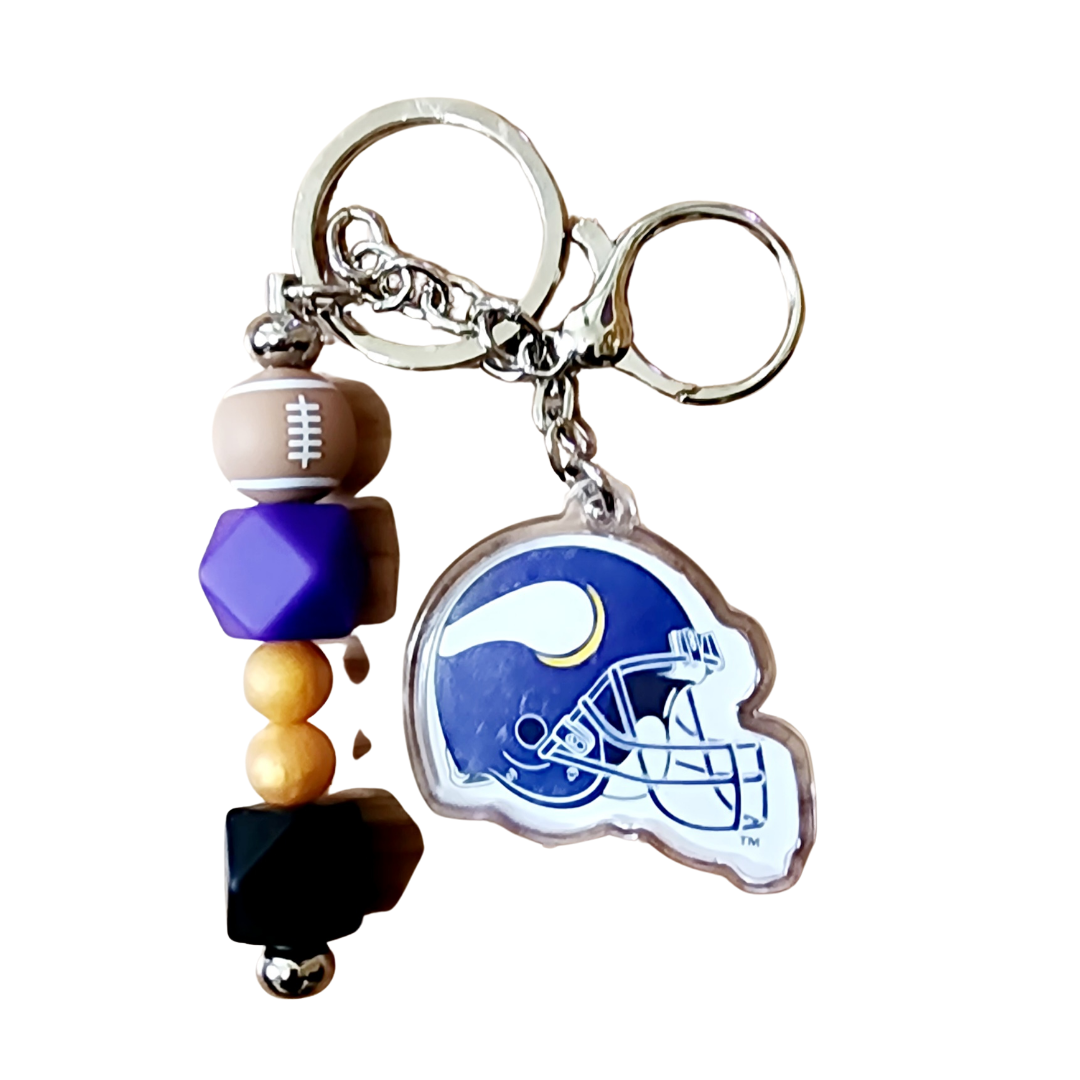 Beaded NFL Teams Keychains | Football Fans | Beaded Keychain