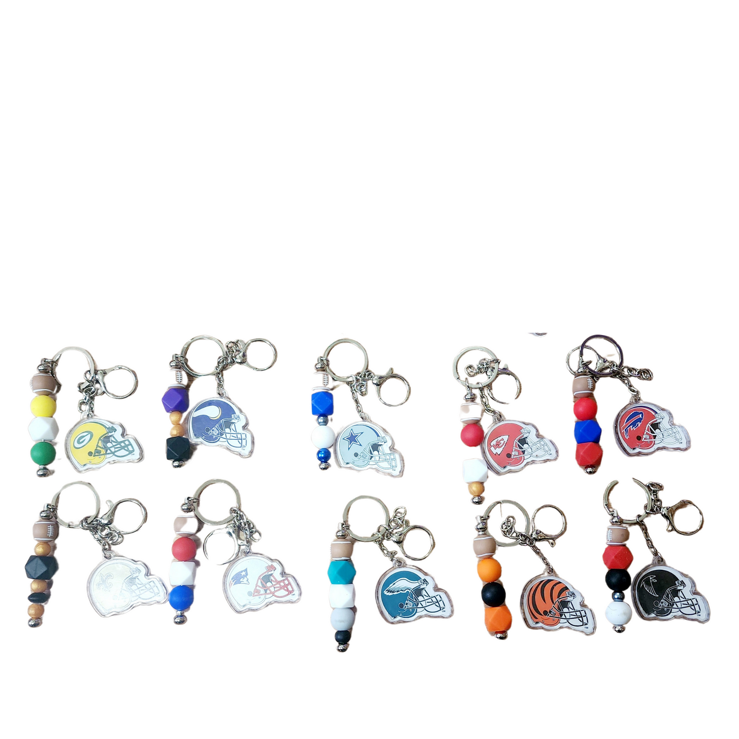 Beaded NFL Teams Keychains | Football Fans | Beaded Keychain