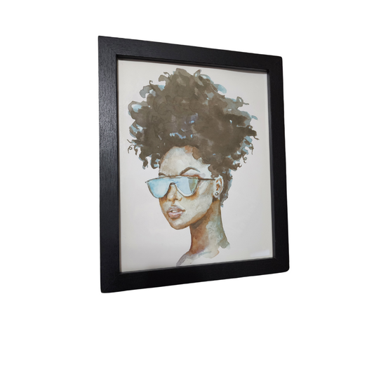 Black Art |  Artist Unknown | Female Model | Natural Hair (Treasures - Pre-Owned)