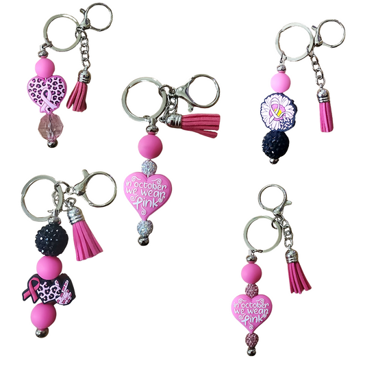 Breast Cancer Awareness Keychains | Breast Cancer Support | October Awareness